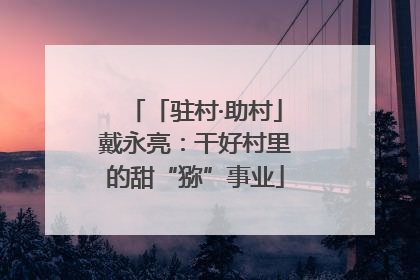 「驻村·助村」戴永亮：干好村里的甜“猕”事业