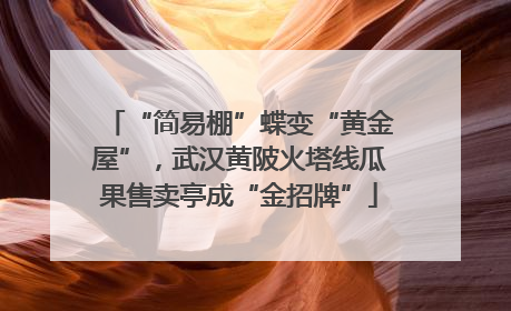 “简易棚”蝶变“黄金屋”，武汉黄陂火塔线瓜果售卖亭成“金招牌”