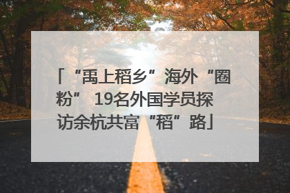 “禹上稻乡”海外“圈粉” 19名外国学员探访余杭共富“稻”路