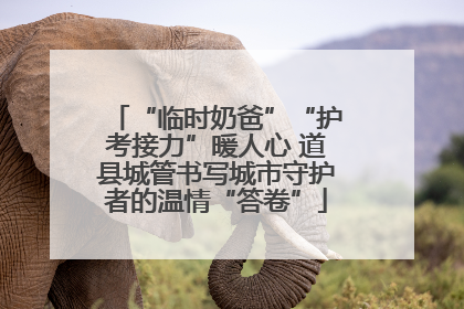 “临时奶爸”“护考接力”暖人心 道县城管书写城市守护者的温情“答卷”