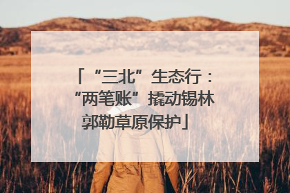 “三北”生态行：“两笔账”撬动锡林郭勒草原保护