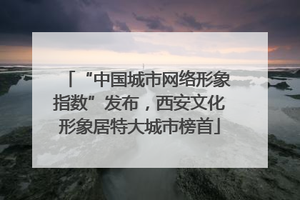 “中国城市网络形象指数”发布，西安文化形象居特大城市榜首