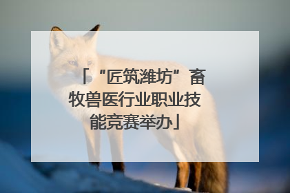 “匠筑潍坊”畜牧兽医行业职业技能竞赛举办