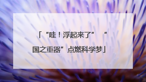 “哇！浮起来了” “国之重器”点燃科学梦