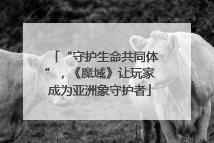 “守护生命共同体”，《魔域》让玩家成为亚洲象守护者