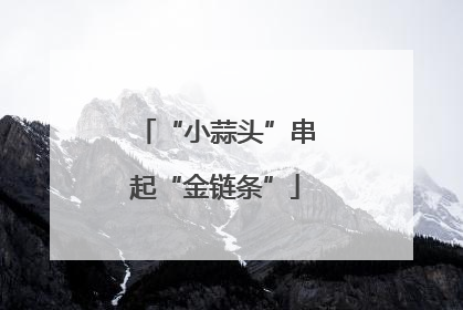 “小蒜头”串起“金链条”