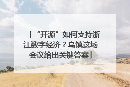 “开源”如何支持浙江数字经济？乌镇这场会议给出关键答案