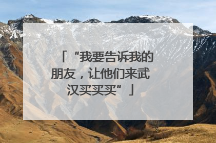 “我要告诉我的朋友，让他们来武汉买买买”