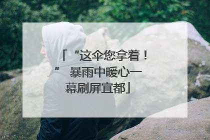 “这伞您拿着！” 暴雨中暖心一幕刷屏宜都