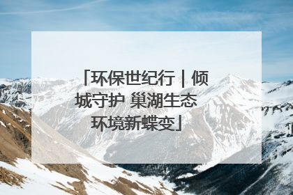 环保世纪行｜倾城守护 巢湖生态环境新蝶变