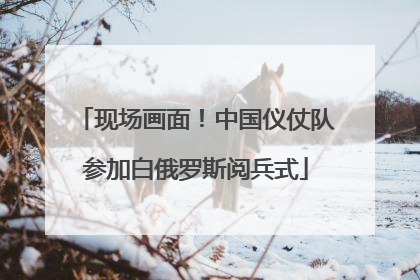 现场画面！中国仪仗队参加白俄罗斯阅兵式
