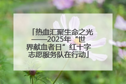 热血汇聚生命之光——2025年“世界献血者日”红十字志愿服务队在行动
