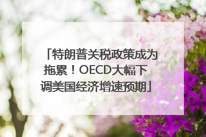 特朗普关税政策成为拖累！OECD大幅下调美国经济增速预期