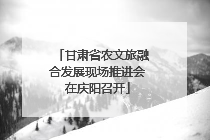 甘肃省农文旅融合发展现场推进会在庆阳召开