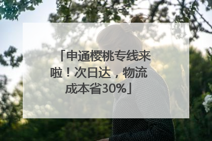 申通樱桃专线来啦！次日达，物流成本省30%