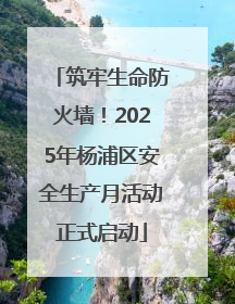 筑牢生命防火墙！2025年杨浦区安全生产月活动正式启动
