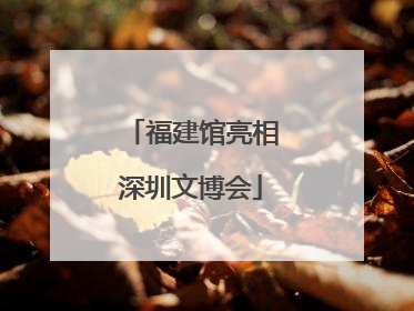 福建馆亮相深圳文博会
