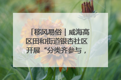 移风易俗｜威海高区田和街道银杏社区开展“分类齐参与，低碳新时尚”垃圾分类主题宣传活动