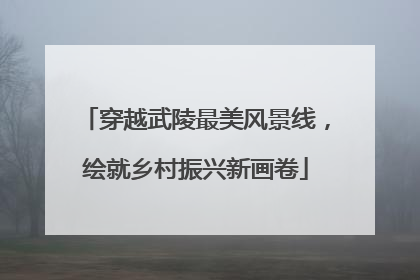 穿越武陵最美风景线，绘就乡村振兴新画卷
