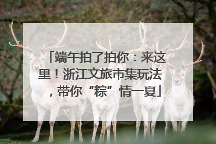 端午拍了拍你：来这里！浙江文旅市集玩法，带你“粽”情一夏