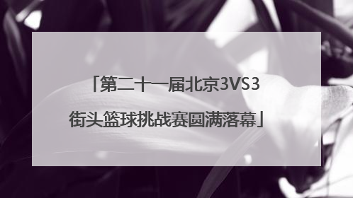 第二十一届北京3VS3街头篮球挑战赛圆满落幕