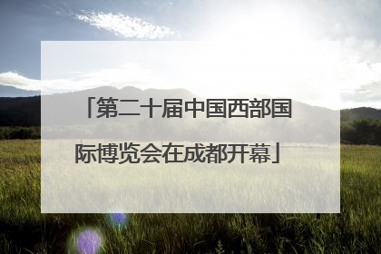 第二十届中国西部国际博览会在成都开幕