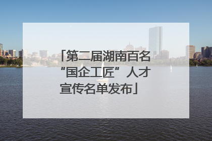 第二届湖南百名“国企工匠”人才宣传名单发布