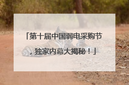 第十届中国弱电采购节，独家内幕大揭秘！