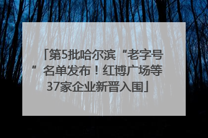 第5批哈尔滨“老字号”名单发布！红博广场等37家企业新晋入围