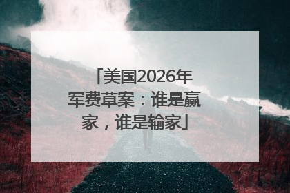 美国2026年军费草案：谁是赢家，谁是输家