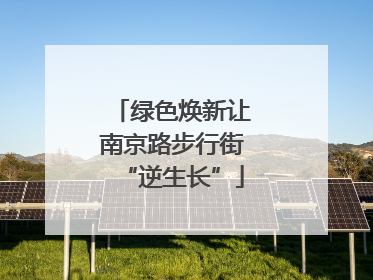绿色焕新让南京路步行街“逆生长”