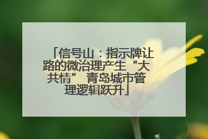 信号山：指示牌让路的微治理产生“大共情” 青岛城市管理逻辑跃升