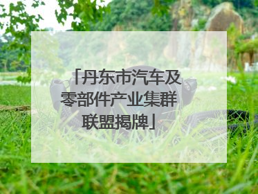 丹东市汽车及零部件产业集群联盟揭牌