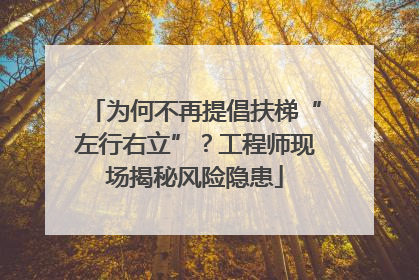 为何不再提倡扶梯“左行右立”？工程师现场揭秘风险隐患