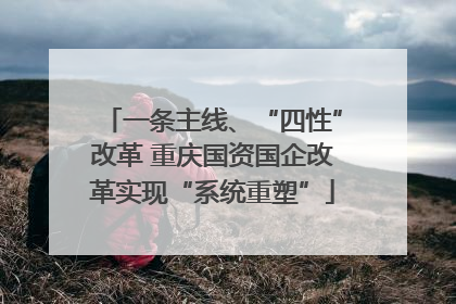一条主线、“四性”改革 重庆国资国企改革实现“系统重塑”