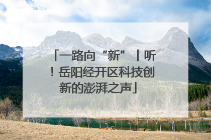 一路向“新”丨听！岳阳经开区科技创新的澎湃之声