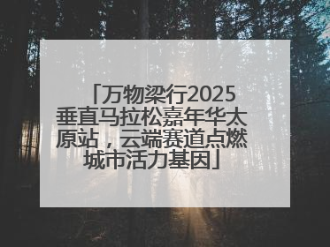 万物梁行2025垂直马拉松嘉年华太原站，云端赛道点燃城市活力基因