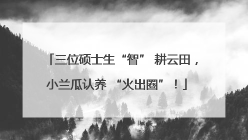 三位硕士生“智” 耕云田，小兰瓜认养 “火出圈”！