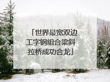 世界最宽双边工字钢组合梁斜拉桥成功合龙