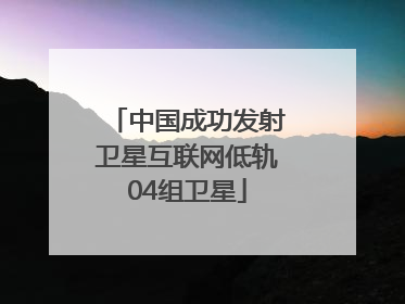 中国成功发射卫星互联网低轨04组卫星