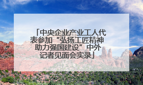 中央企业产业工人代表参加“弘扬工匠精神 助力强国建设”中外记者见面会实录