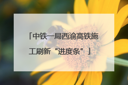 中铁一局西渝高铁施工刷新“进度条”