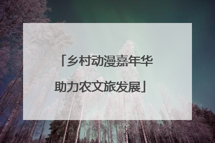 乡村动漫嘉年华助力农文旅发展