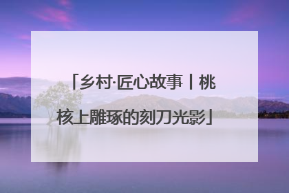 乡村·匠心故事丨桃核上雕琢的刻刀光影