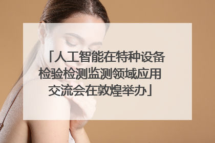人工智能在特种设备检验检测监测领域应用交流会在敦煌举办