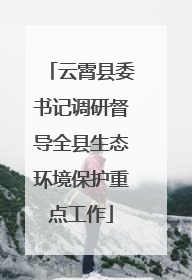 云霄县委书记调研督导全县生态环境保护重点工作