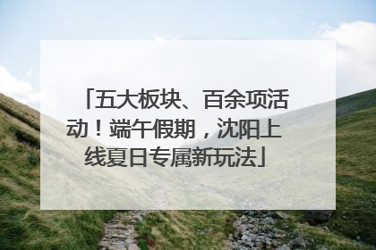 五大板块、百余项活动！端午假期，沈阳上线夏日专属新玩法