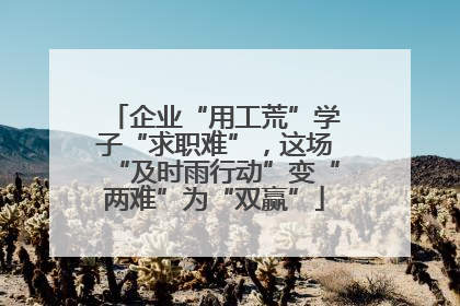 企业“用工荒”学子“求职难”，这场“及时雨行动”变“两难”为“双赢”