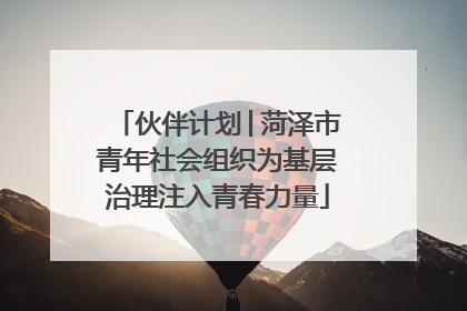 伙伴计划│菏泽市青年社会组织为基层治理注入青春力量