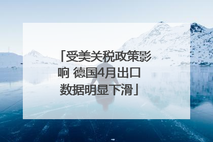 受美关税政策影响 德国4月出口数据明显下滑